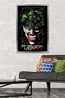 DC Comics - The Joker Up Close Wall Poster, 14.725" x 22.375" Framed