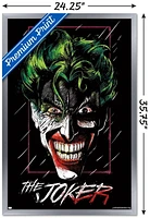 DC Comics - The Joker Up Close Wall Poster, 14.725" x 22.375" Framed