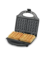 COMMERCIAL CHEF Waffle Maker, Nonstick Mini Waffle Maker, Easy-to-Clean Electric Waffle Iron for Breakfast Waffles with Cool Touch Housing & Power on Light Thermostat