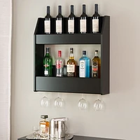 Prepac 28 in W x 28.5 in H x 7.25 in D Two-Tier Floating Wine and Liquor Rack