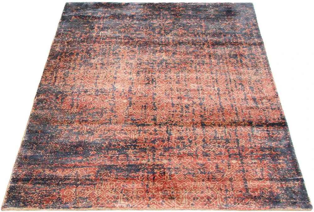 ECARPETGALLERY 5'0" x 7'5"  Contemporary Galleria Hand Loomed Area Rug for Living Room, Dining Room and Bedroom in Red