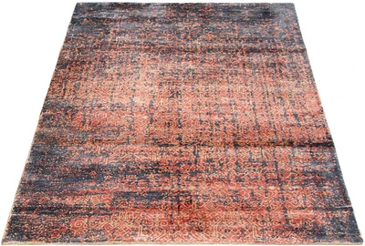 ECARPETGALLERY 5'0" x 7'5"  Contemporary Galleria Hand Loomed Area Rug for Living Room, Dining Room and Bedroom in Red