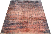 ECARPETGALLERY 5'0" x 7'5"  Contemporary Galleria Hand Loomed Area Rug for Living Room, Dining Room and Bedroom in Red