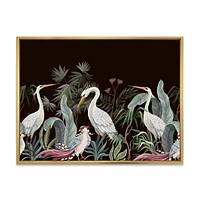 Designart Chinoiserie With Birds and Peonies III FLOAT FRAME WALL ART