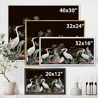 Designart Chinoiserie With Birds and Peonies III FLOAT FRAME WALL ART