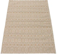 ECARPETGALLERY 4'10" x 6'9" Contemporary Collage Handmade Area Rug for Living Room, Dining Room and Bedroom in Brown