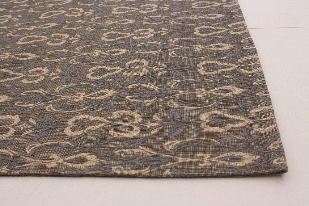 ECARPETGALLERY 4'7" x 6'7" Transitional Collage Handmade Area Rug for Living Room, Dining Room and Bedroom in Grey