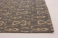 ECARPETGALLERY 4'7" x 6'7" Transitional Collage Handmade Area Rug for Living Room, Dining Room and Bedroom in Grey