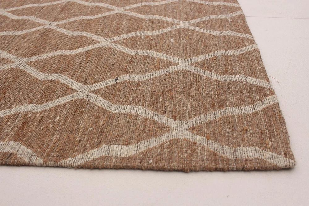 ECARPETGALLERY 5'2" x 7'10"  Transitional Collage Handmade Area Rug for Living Room, Dining Room and Bedroom in Brown