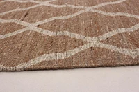 ECARPETGALLERY 5'2" x 7'10"  Transitional Collage Handmade Area Rug for Living Room, Dining Room and Bedroom in Brown