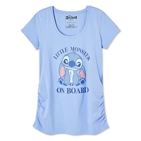 Disney Women's Maternity Stitch Ruched Tee