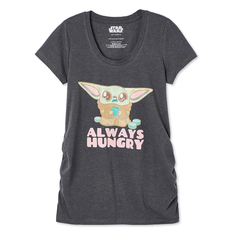 Star Wars Women's Maternity Grogu Ruched Tee