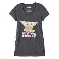 Star Wars Women's Maternity Grogu Ruched Tee