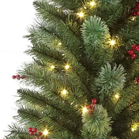 Holiday Time 4' Pre-Lit Dexter Christmas Porch Tree-Green