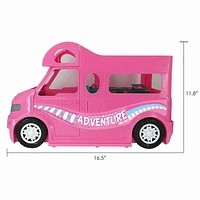 Kid Connection RV Camper with 11.5" Doll Play Set, 31 Pieces, Light & Sound, Kid Connection RV Camper Play Set