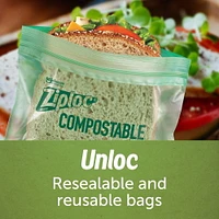 Ziploc® Compostable Sandwich Bag, 20 Count, 20 Bags