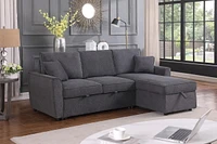 Ross Sleeper Sofa Bed, Grey