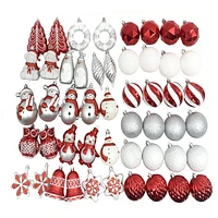 Holiday Time 50-Count Iconic Symbols of Christmas Shatterproof Christmas Ornaments