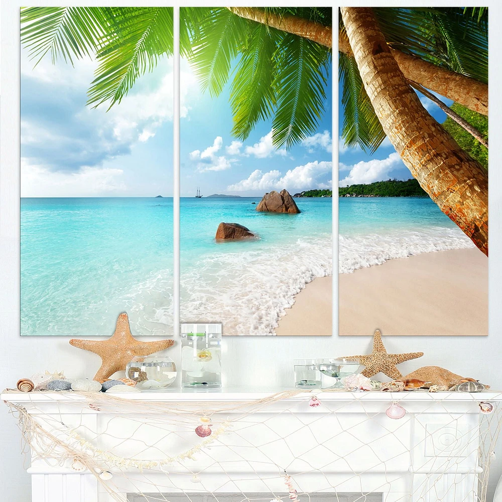 Design Art Praslin Island Seychelles Beach Seashore Photo Canvas Art Print