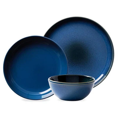 Ensemble bistro 3 pièces en grès Corelle®, bleu marine