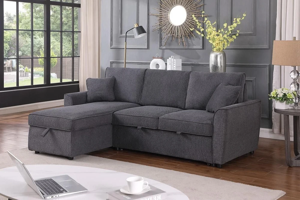 Ross Sleeper Sofa Bed, Grey