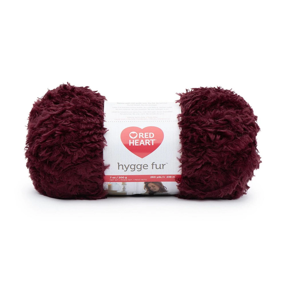 Red Heart Hygge Fur Yarn (200 g/7 oz), Sangria