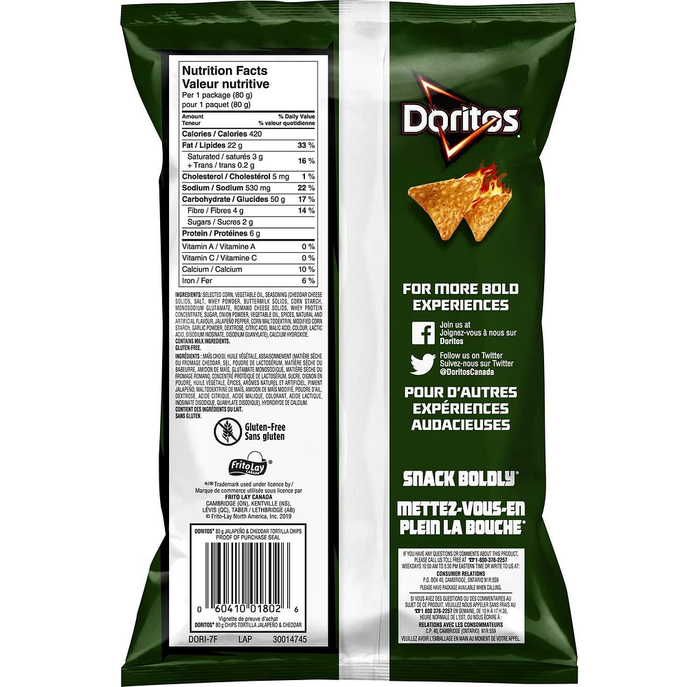 Doritos Jalapeño & Cheddar flavoured tortilla chips