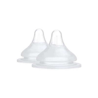 Quark - BuubiBottle RealFeel Baby Bottle Nipples - Stage 1 2Pk