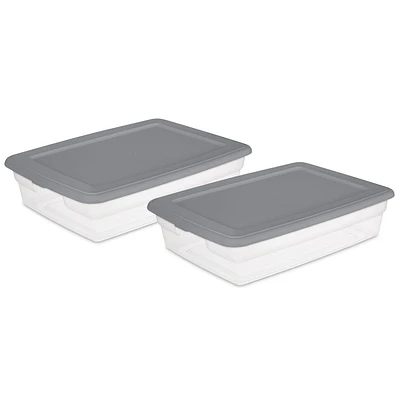 Sterilite Set of (2) 28 Qt./26 L Storage Box, (2)26L