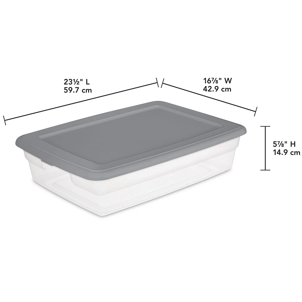 Sterilite Set of (2) 28 Qt./26 L Storage Box, (2)26L