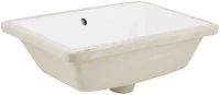 in. W CUPC Rectangle Bathroom Undermount Sink Set In White - Chrome Hardware