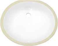 19.5-in. W CUPC Oval Bathroom Undermount Sink Set In White