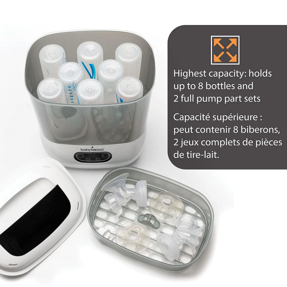 Baby Brezza One Step Baby Bottle Sterilizer And Dryer Advanced - White, 4 in 1 functionality