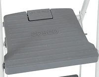 COSCO 1 Step Non-Folding Steel Step Stool with 7ft 3in Max Reach (Platinum & Black color, Steel), Step Stools