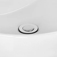 19.5-in. W Oval Bathroom Undermount Sink Set In White - Chrome Hardware - Overflow Drain Incl. AI-12803