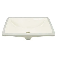 18.25-in. W CUPC Rectangle Bathroom Undermount Sink Set In Biscuit