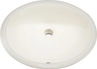 in. W CUPC Oval Bathroom Undermount Sink Set In Biscuit