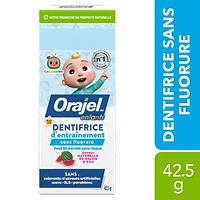 Orajel Kids Cocomelon Training Toothpaste Fluoride Free, Natural Watermelon Flavour