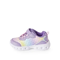 Athletic Works Toddler Girls' Light-Up Sneakers, Wide Width Sizes 7-10
