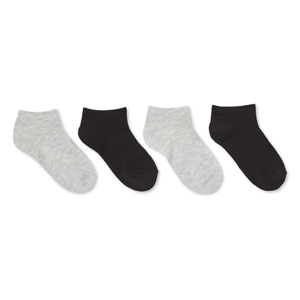 George Boys' Low-Cut Socks 4-Pack, Sizes 11/2-3/9