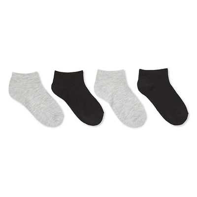 George Boys' Low-Cut Socks 4-Pack, Sizes 11/2-3/9