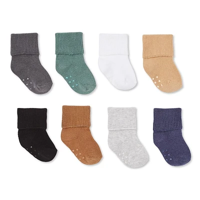 Lot de 8 paires mi-chaussettes George pour bébés garçons Tailles 0/3–2/5