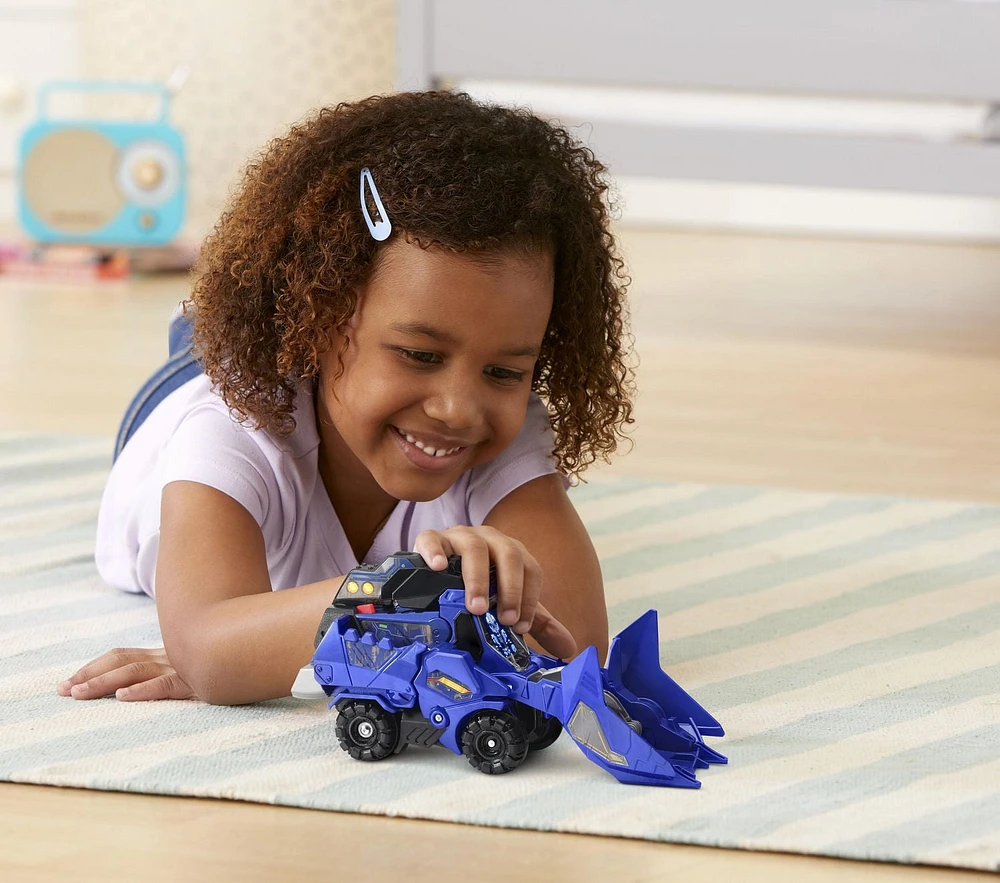 VTech Switch & Go Triceratops Bulldozer Transforming Dinosaur to Vehicle Toy - English Version