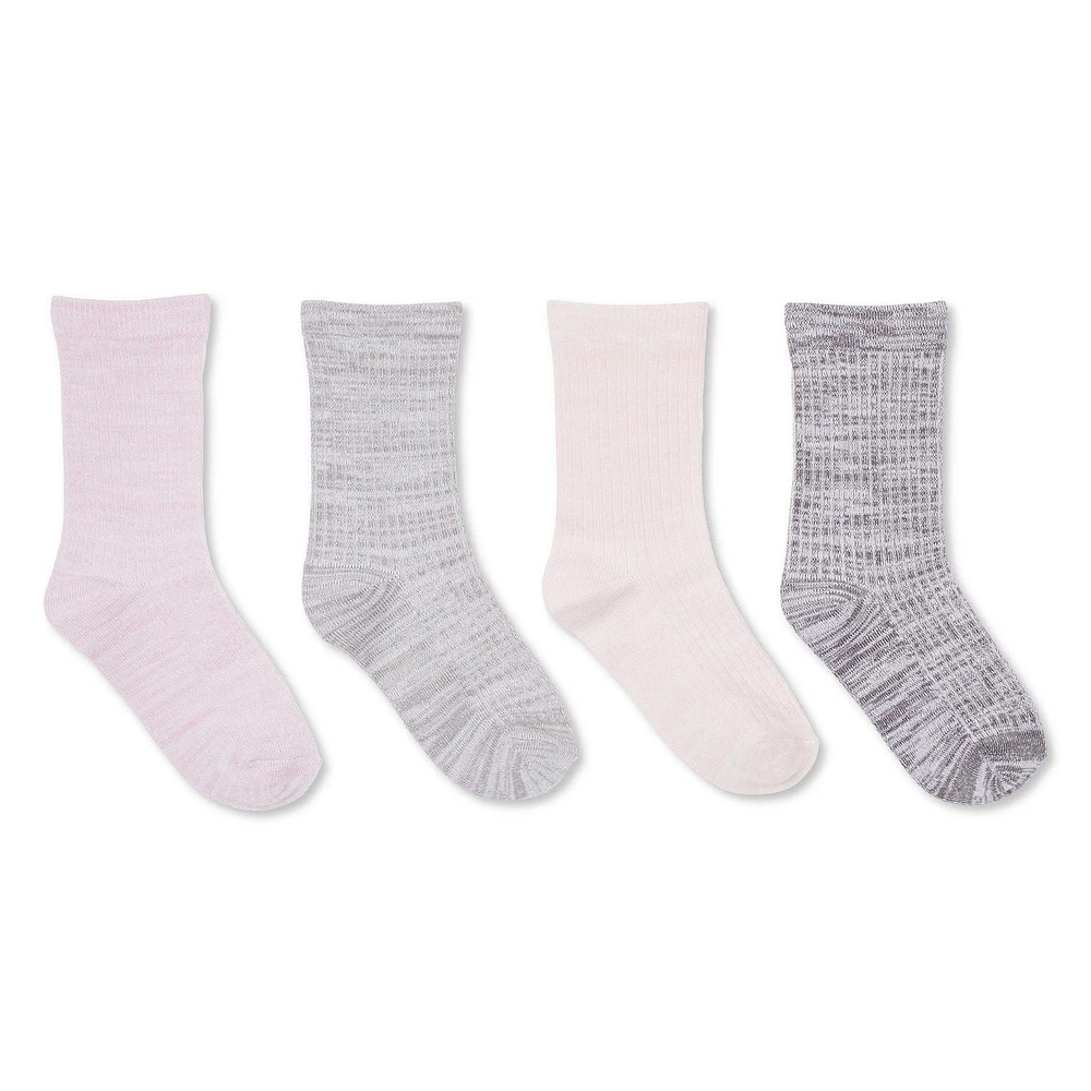 Lot de 4 paires mi-chaussettes George pour filles Tailles 10/13-13/4