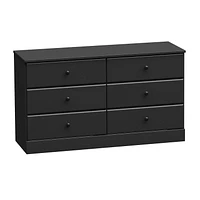 Prepac Astrid Black 6-Drawer Dresser