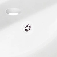 19.5-in. W Oval Bathroom Undermount Sink Set In White - White Hardware AI-20391