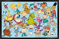 Nickelodeon Characters Wall Poster, 14.725" x 22.375" Framed