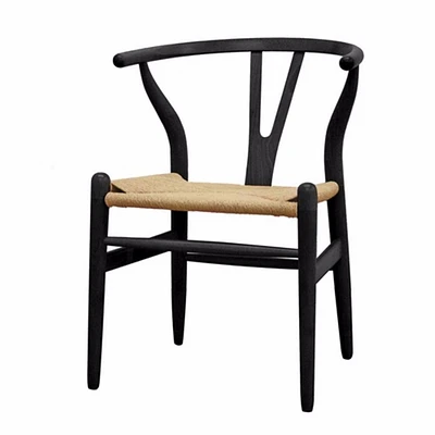 Nicer Furniture Black Wishbone Chair