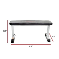 CAP Strength Flat Utility Weight Bench (600lb Weight Capacity), Gray