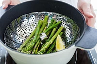 MAINSTAYS™ Steamer Basket, Stainless Steel, Collapsible Design Fully Expands, Easy to Assemble, Steamer basket dishwasher safe